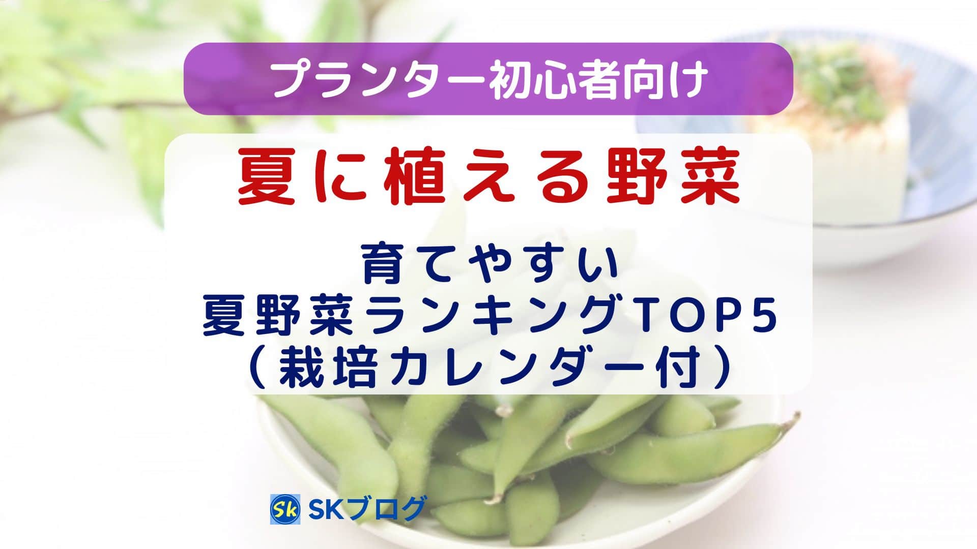 夏に植える野菜TOP5