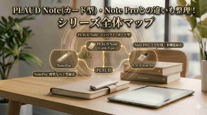 05_PLAUD Note（カード型）・Note Proとの違いも整理！シリーズ全体マップ