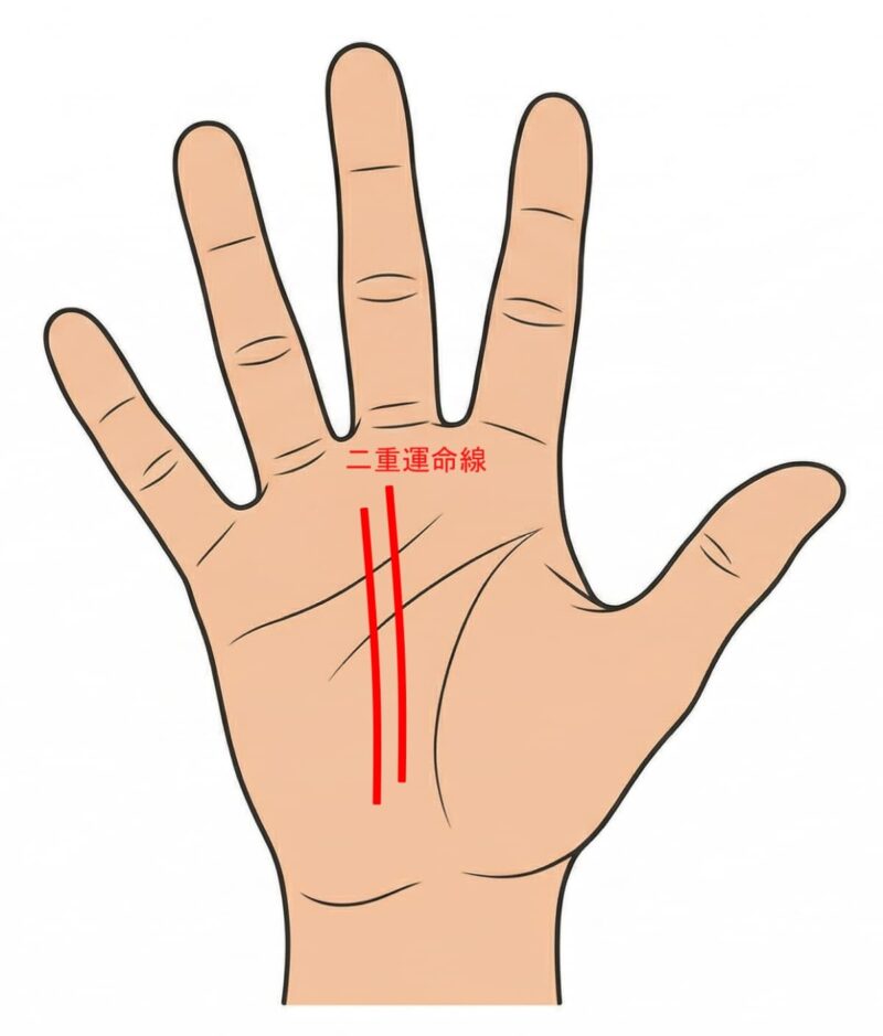 手相 右手_二重運命線