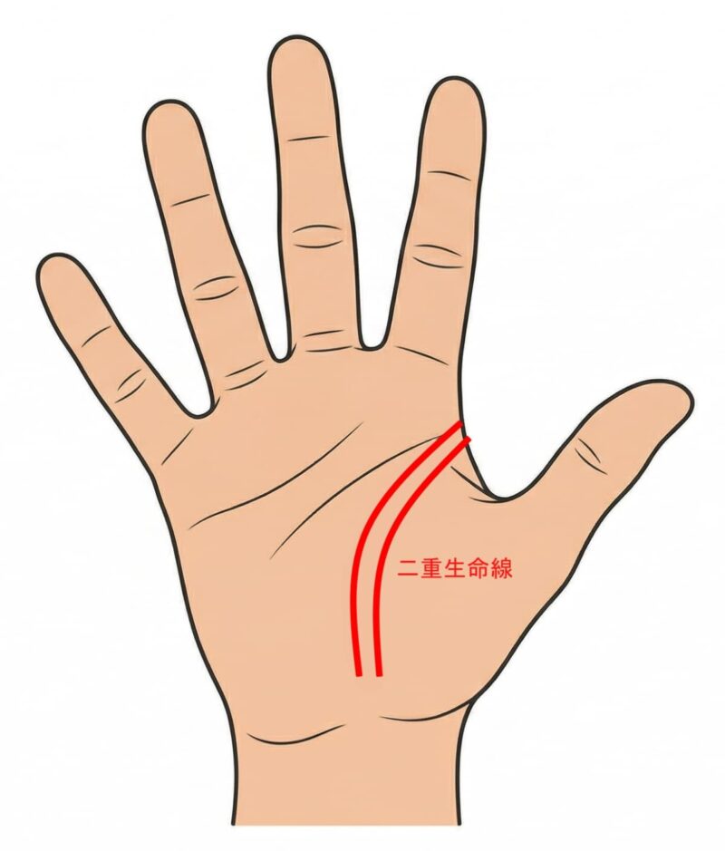 手相 右手_二重生命線
