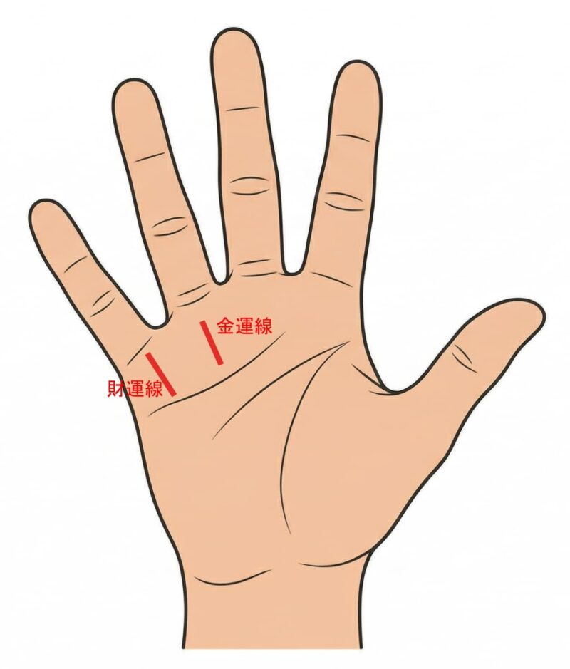 手相 右手_金運・財運線