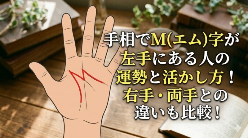 手相でエム字が左手にある人の運勢
