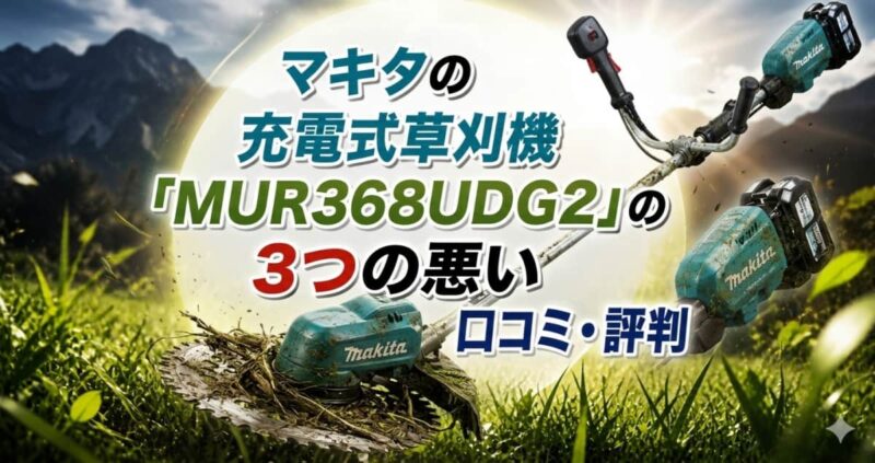 マキタ充電式草刈機MUR368UDG2の口コミ01