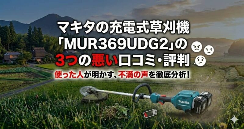 マキタ充電式草刈機MUR369UDG2の口コミ01