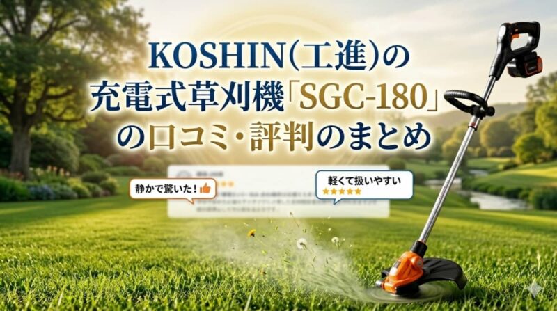工進の充電式草刈機SGC-180の口コミ08
